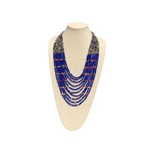 Vintage Multi-Strand Beaded Necklace Native American